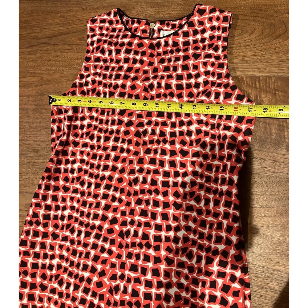 Sara Campbell Boston Red Black Geometric Print Shift Dress SC114-142 Mens Medium